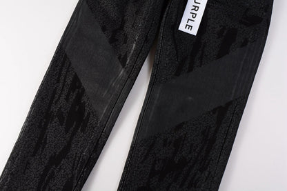 PURPLE Jeans Coating Texture Personalized Fashion Trend High quality pants 9026