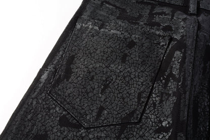 PURPLE Jeans Coating Texture Personalized Fashion Trend High quality pants 9026
