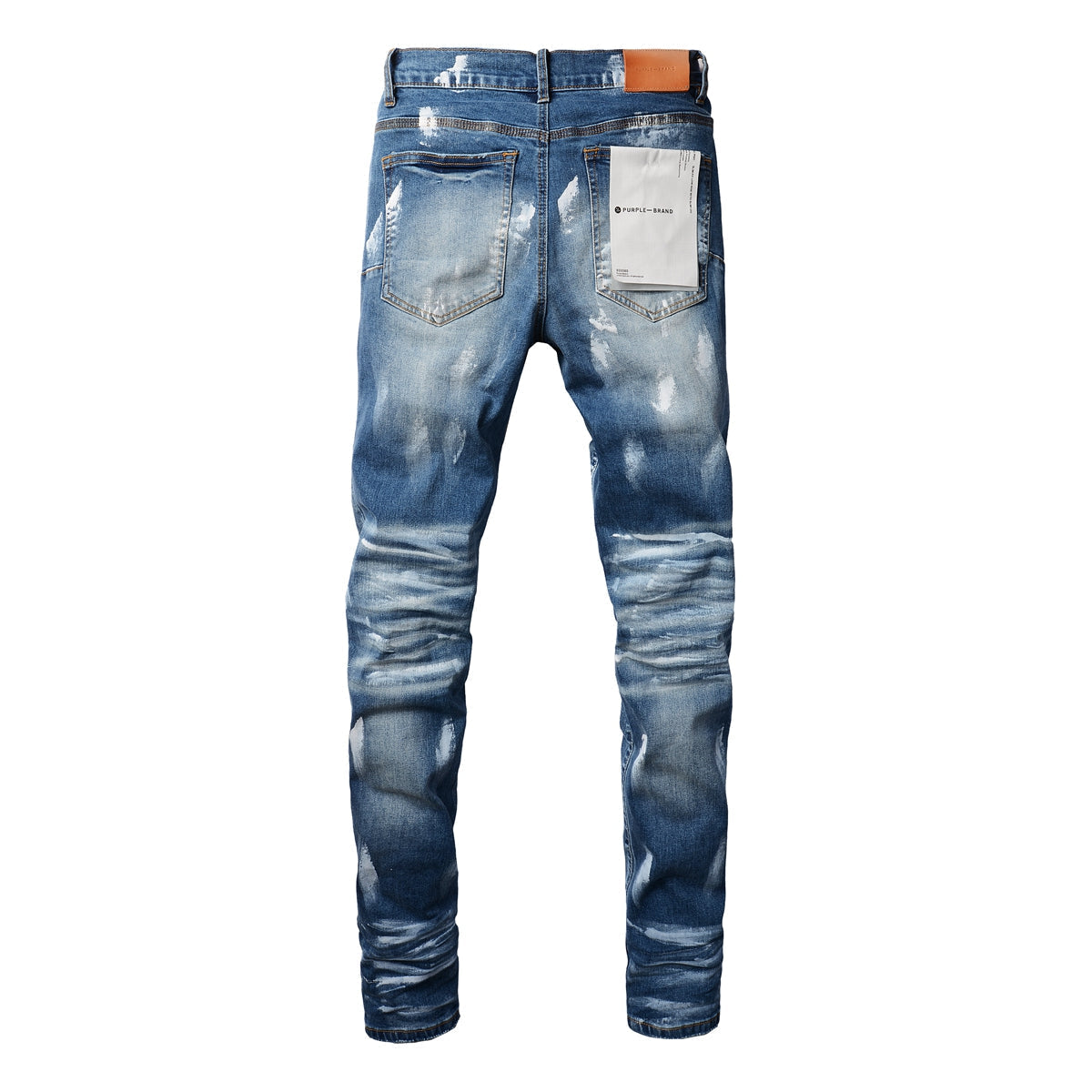 PURPLE Jeans Man Jeans Pants Designer Black Skinny Stickers Light Wash Ripped Motorcycle 9062