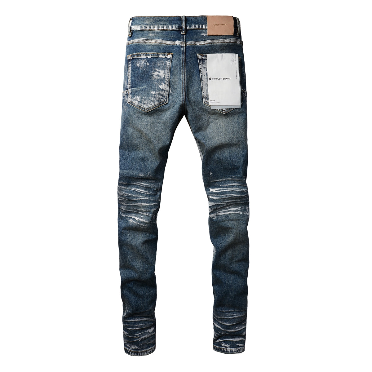 PURPLE Jeans With Light Dark Paint Distressed Fashion Trend High 9040
