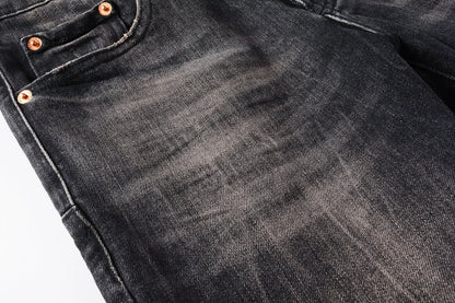 PURPLE Jeans Mens Jeans Man Jeans Pants Designer Black Skinny Stickers Light Wash Ripped Motorcycle 9057