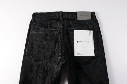 PURPLE Jeans Coating Texture Personalized Fashion Trend High quality pants 9026
